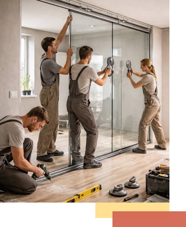 Изготовление стеклянных перегородок на заказ в Кушве