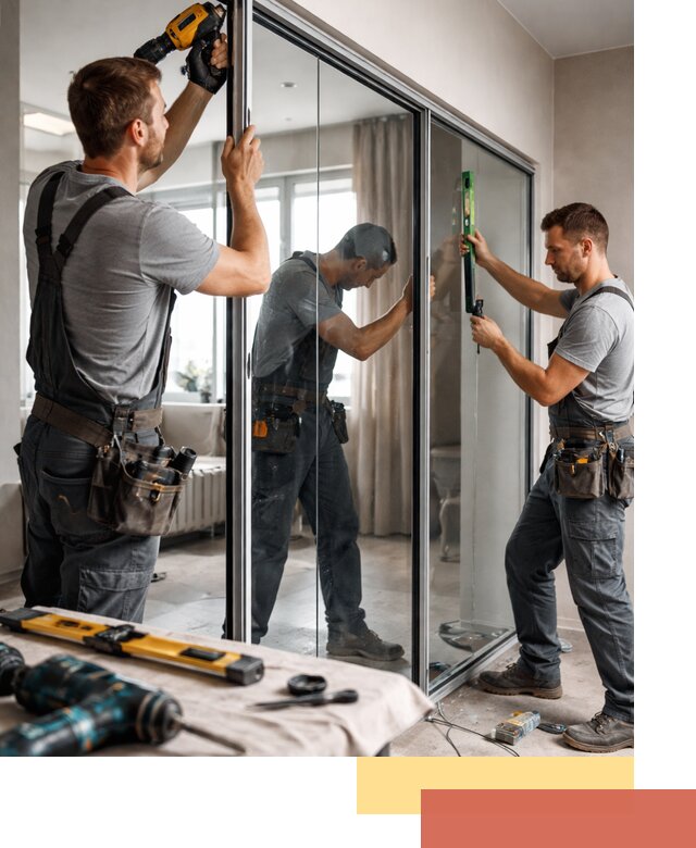 Каркасные стеклянные перегородки под ключ в Кушве