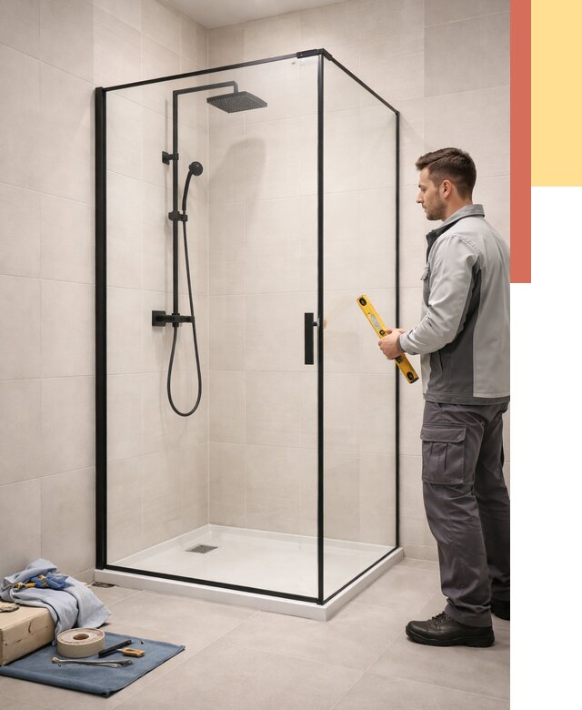 Стеклянные перегородки для душа в Кушве от 12831 руб. | Монтаж под ключ — ОТДЕЛОЧНИК-Кшв