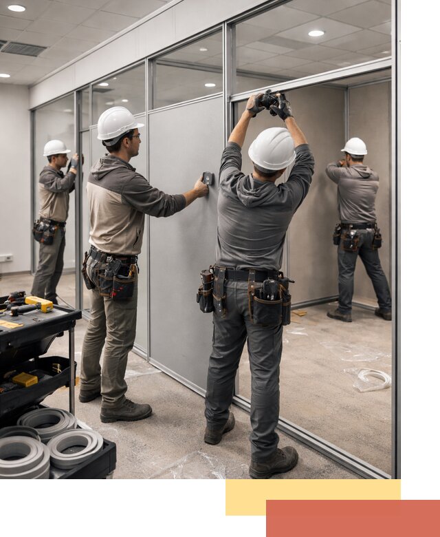 Мобильные офисные перегородки под ключ в Кушве