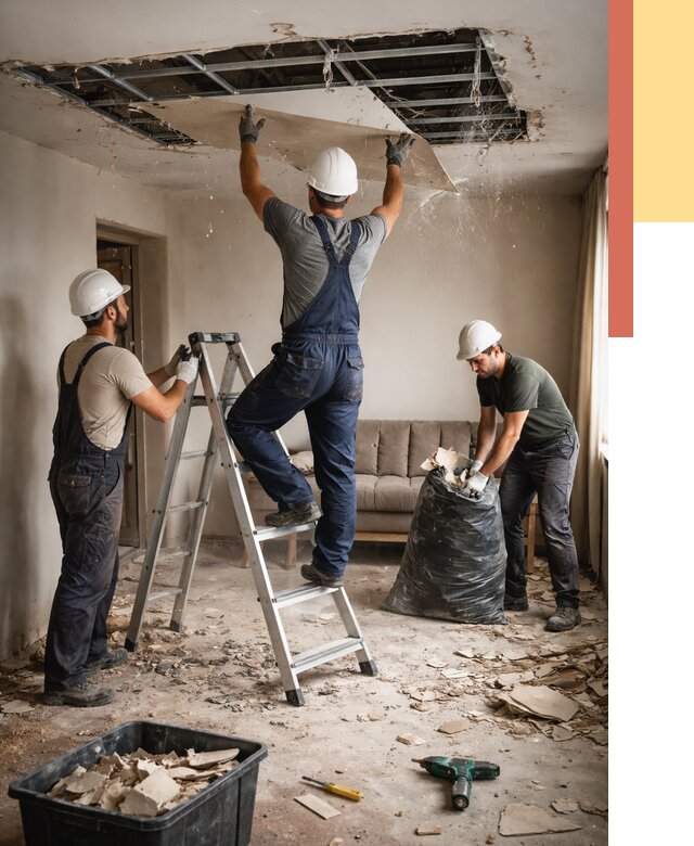 Демонтаж гипсокартонного потолка в Кушве от 431 руб. за м2 — ОТДЕЛОЧНИК-Кшв