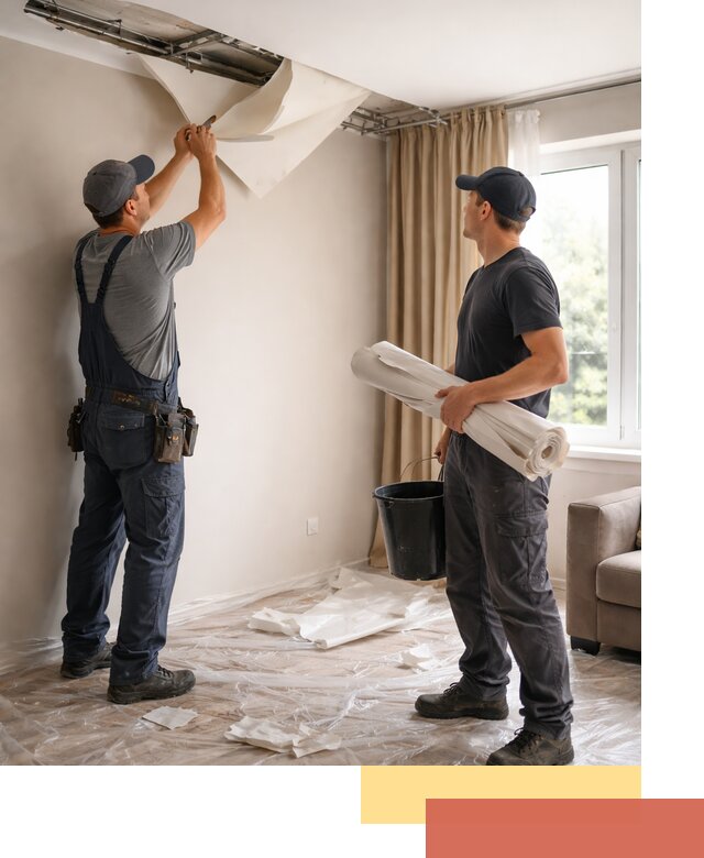 Демонтаж натяжного потолка в Кушве быстро и аккуратно