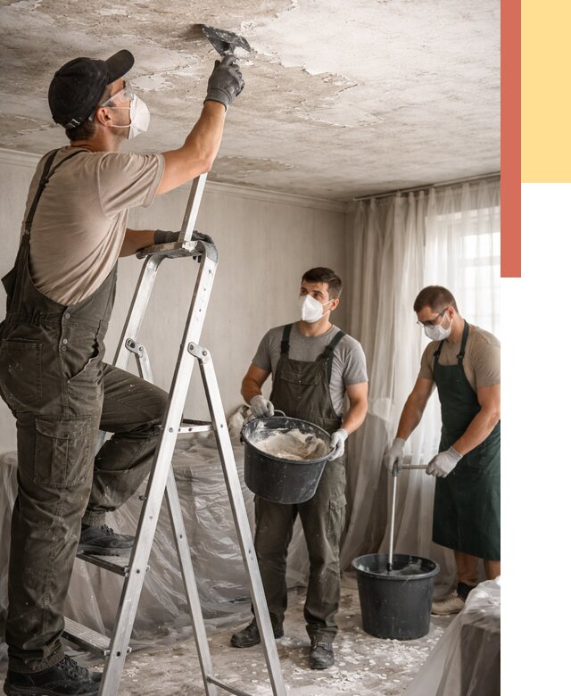 Удаление побелки с потолка в Кушве от 2566 руб. быстро и недорого | ОТДЕЛОЧНИК-Кшв