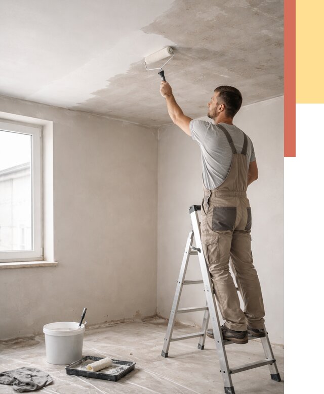 Грунтовка потолка в Кушве от 2566 руб. — быстро и недорого | ОТДЕЛОЧНИК-Кшв