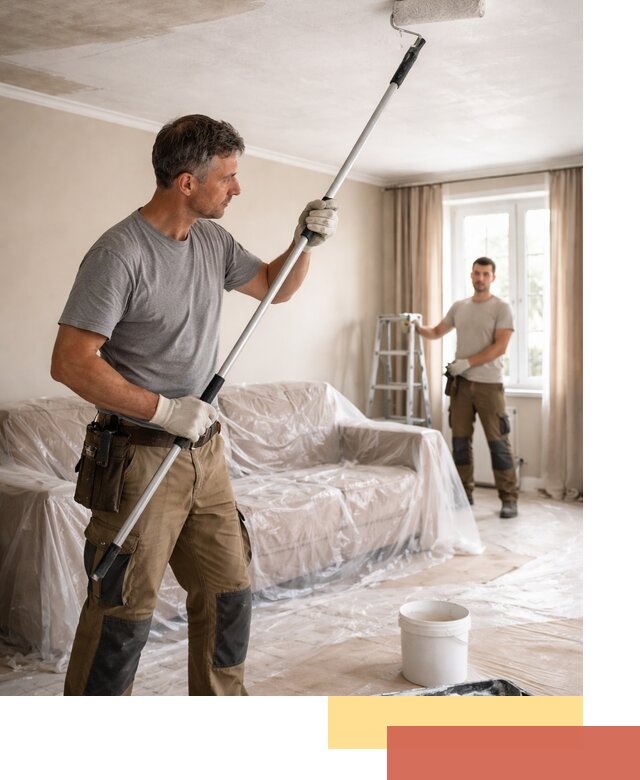 Грунтовка потолка в Кушве — подготовка под покраску и отделку