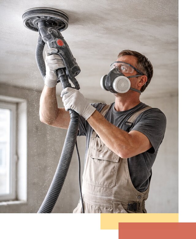 Шлифовка потолка в Кушве — качественная подготовка под отделку