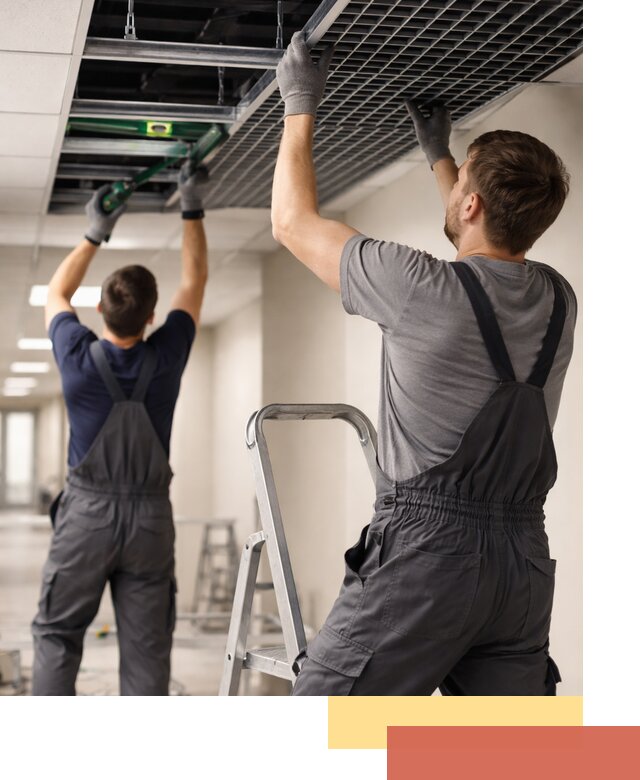 Монтаж потолка Грильято в Кушве: установка под ключ качественно