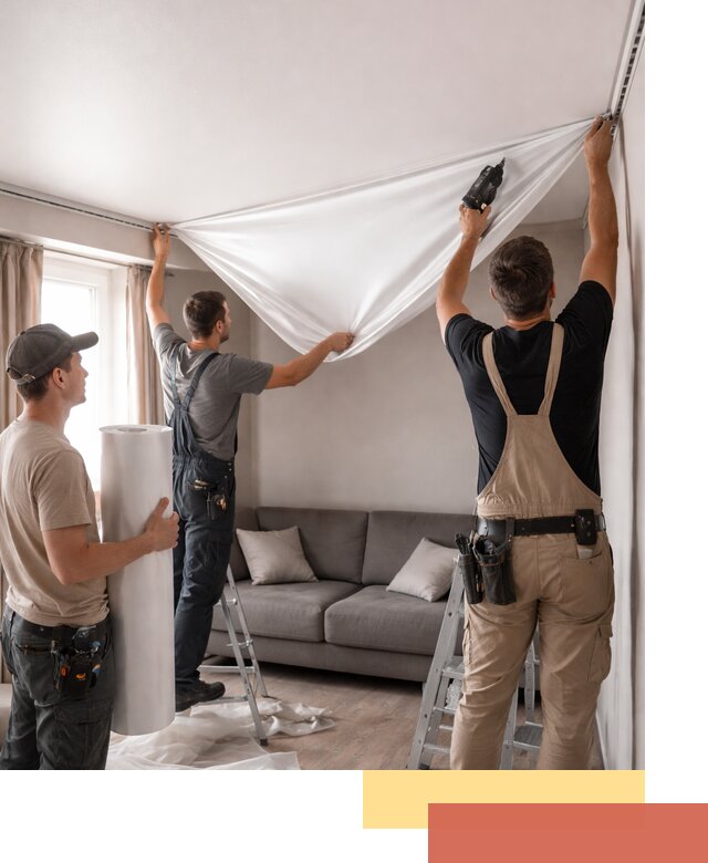 Монтаж сатинового натяжного потолка в Кушве качественно и быстро