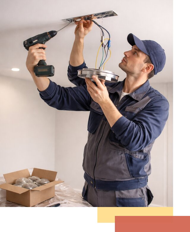 Установка люстры в натяжной потолок в Кушве