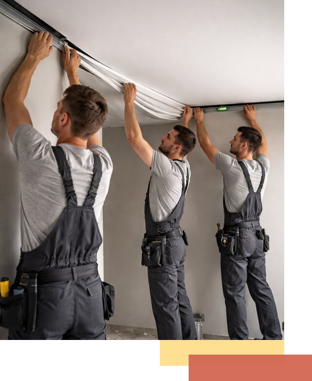 Теневые натяжные потолки в Кушве: монтаж и отделка быстро и качественно