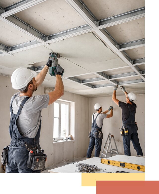 Кессонный потолок из гипсокартона под ключ в Кушве