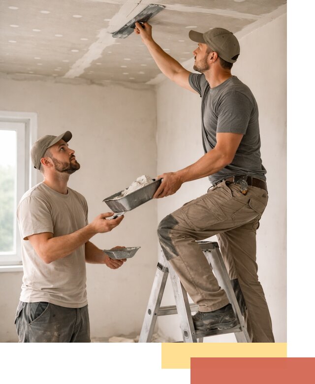 Шпаклевка потолка из гипсокартона в Кушве качественно и быстро