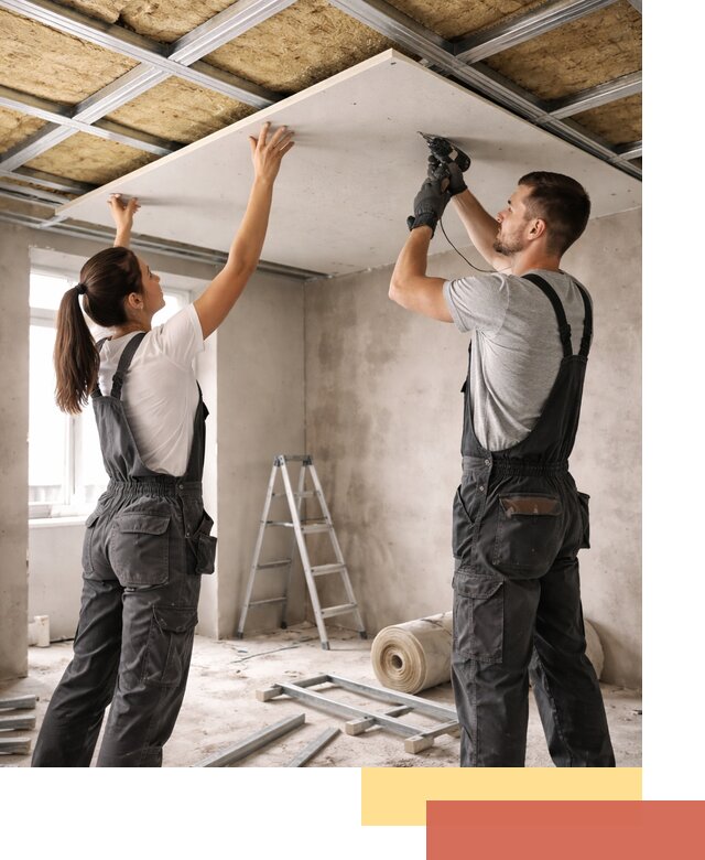 Звукоизоляция потолка из ГКЛ в Кушве профессионально и надежно