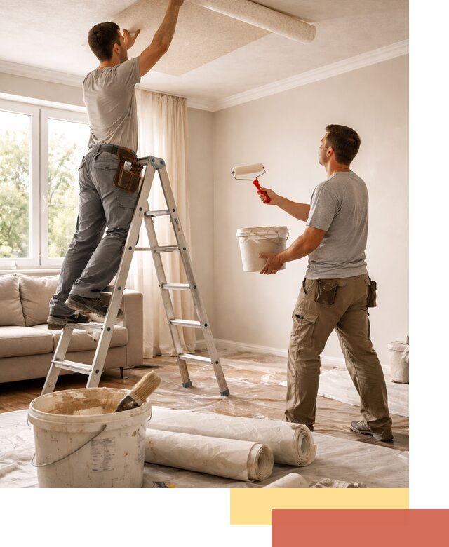 Поклейка обоев на потолок в Кушве — качественно и быстро