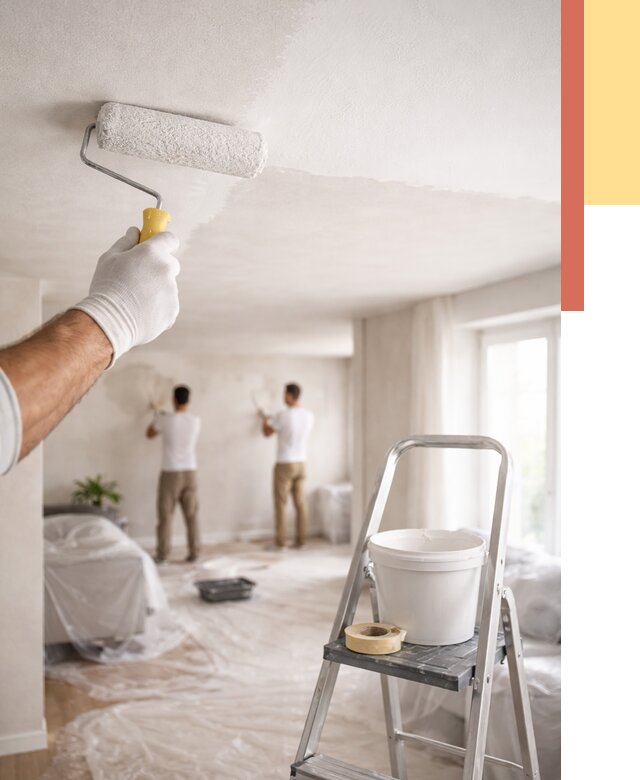 Покраска потолка акриловой краской в Кушве от 2566 руб. | ОТДЕЛОЧНИК-Кшв