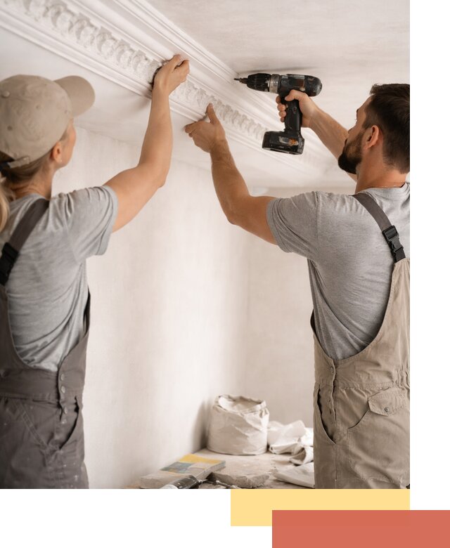 Профессиональный монтаж лепнины на потолок в Кушве