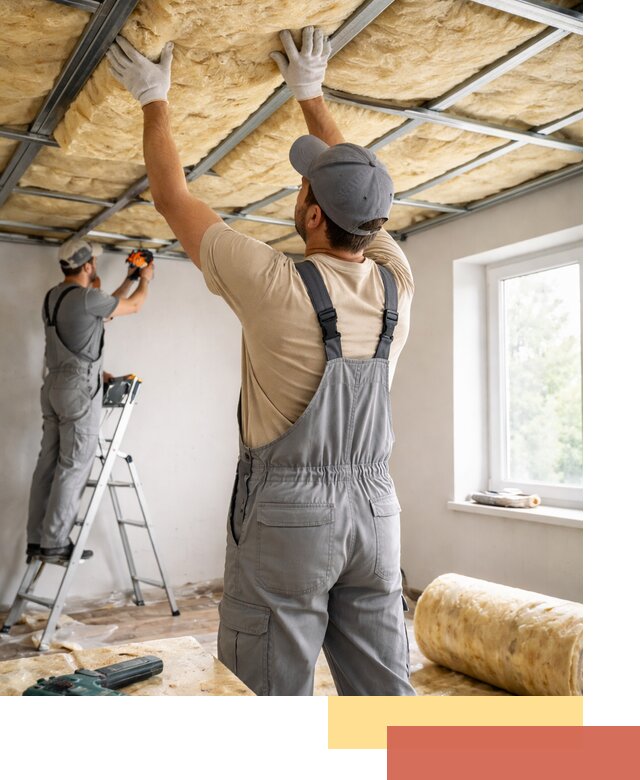 Утепление потолка под ключ в Кушве качественно и быстро